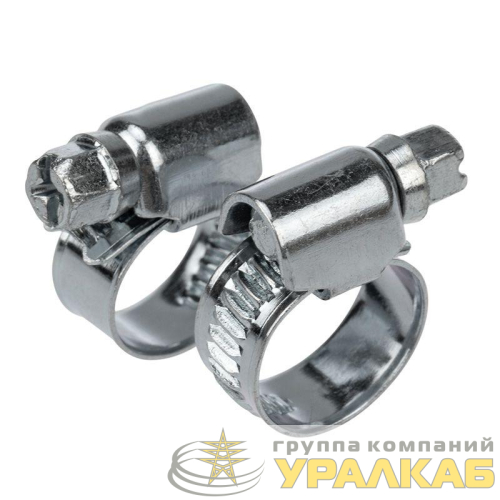 Хомут стальной червячный 10-16 (Россия) Rexant 