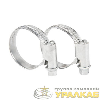 Хомут стальной червячный 20-32 (Россия) Rexant 