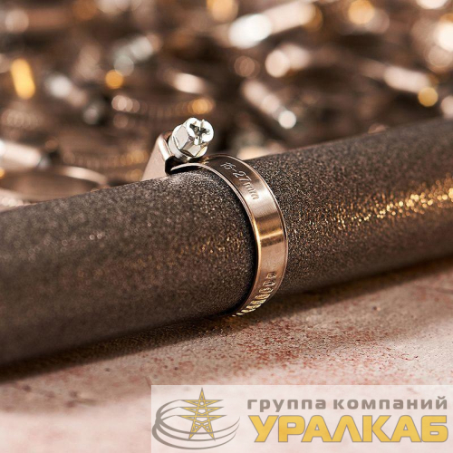 Хомут стальной червячный 16-27 (Россия) Rexant 