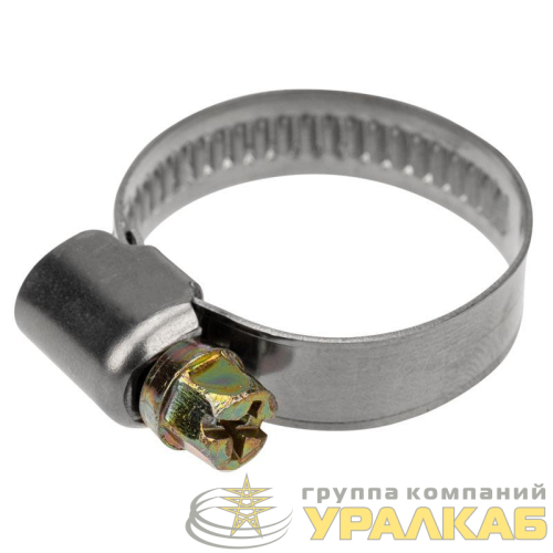 Хомут стальной червячный 16-27 (Россия) Rexant 