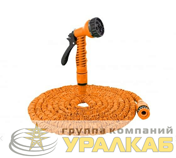Набор для полива с растягивающимся шлангом 15м Вихрь 