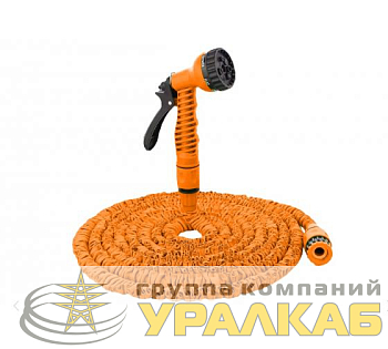 Набор для полива с растягивающимся шлангом 22м Вихрь 