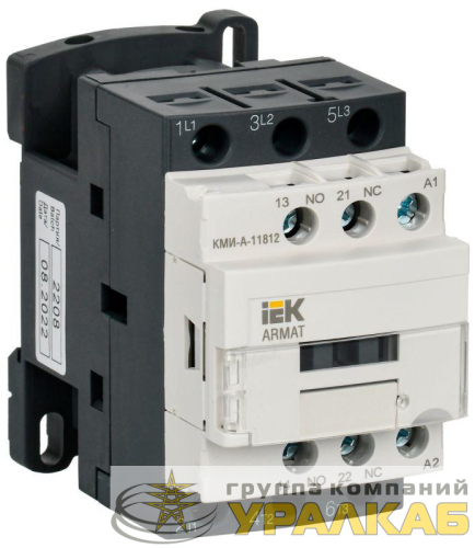 Контактор КМИ-А-11812 LC1D 18А кат. 24В AC 1НО+1НЗ AC-3 IEK 