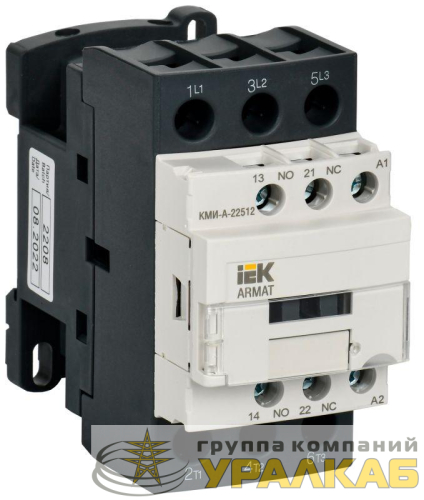 Контактор КМИ-А-22512 LC1D 25А кат. 230В AC 1НО+1НЗ AC-3 IEK 