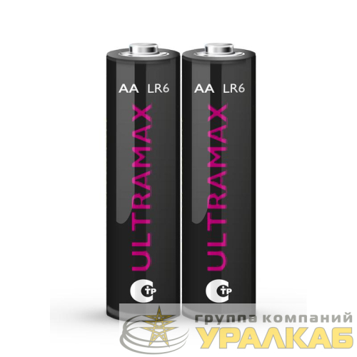 Элемент питания алкалиновый AA/LR6 1.5В Ultra Max LR6UM-B2 BL-2 (уп.2шт) ФАZА 