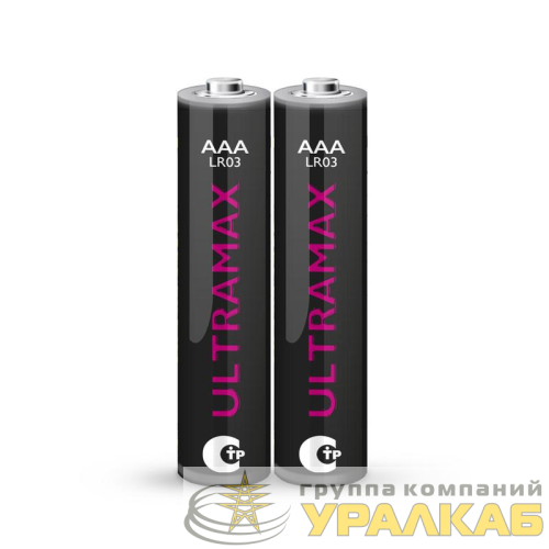 Элемент питания алкалиновый AAA/LR03 1.5В Ultra Max LR03UM-B2 BL-2 (уп.2шт) ФАZА 