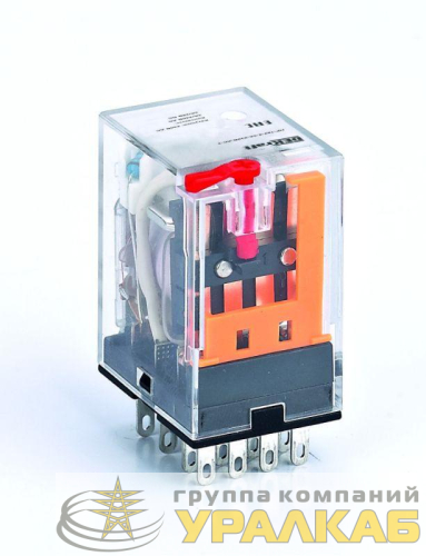 Реле промежуточное ПР-102 3А 230В AC 4 конт. с LED-индикацией и TEST фукц. DEKraft 