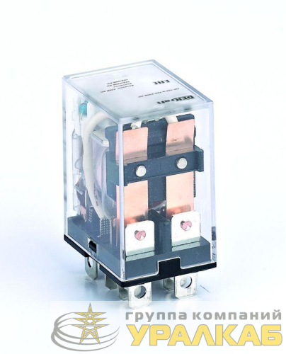 Реле промежуточное ПР-102 10А 24В DC 2 конт. с LED-индикацией DEKraft 
