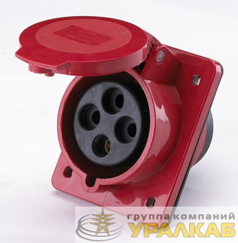 Розетка щитовая СП 424 РЩ-102 32А 3P+PE 380В IP44 DEKraft 