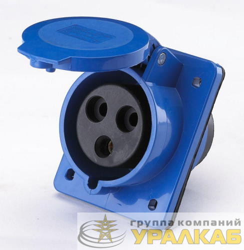 Розетка щитовая СП 423 РЩ-102 32А 2P+PE 220В IP44 DEKraft 