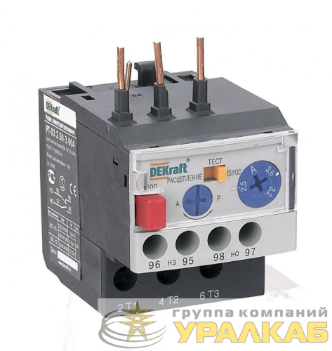Реле тепловое РТ-03 0.63-0.90А для контакторов 09-18А DEKraft 