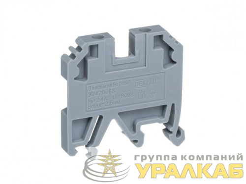 Зажим наборный ЗН-101 24А 2.5кв.мм сер. DEKraft 