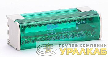 Кросс-модуль ШН-103 на DIN-рейку 2х15 групп 125А DEKraft 