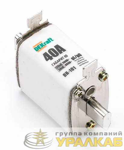 Предохранитель ножевой тип 33 габарит 00 4А DEKraft 
