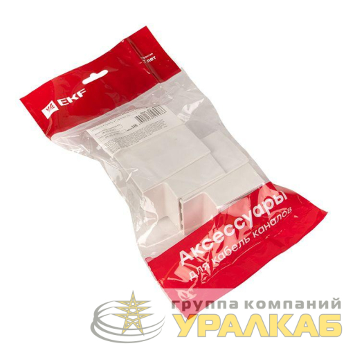 Угол внутренний 40х40 бел. Plast PROxima (уп.4шт) EKF 