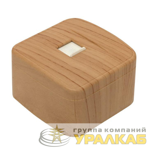 Розетка компьютерная 1-м ОП Минск RJ45 1А 120В свет. дерево EKF 