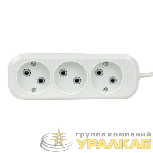 Удлинитель 3х2м без заземл. 10А IP20 Эксперт 2.2кВт ПВС 2х0.75 PROxima EKF 
