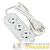 Удлинитель 3х2м без заземл. 10А IP20 Эксперт 2.2кВт ПВС 2х0.75 PROxima EKF 