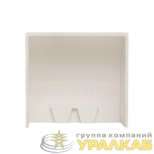 Заглушка 40х25 бел. Plast PROxima (уп.4шт) EKF 