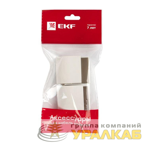 Заглушка 40х25 бел. Plast PROxima (уп.4шт) EKF 