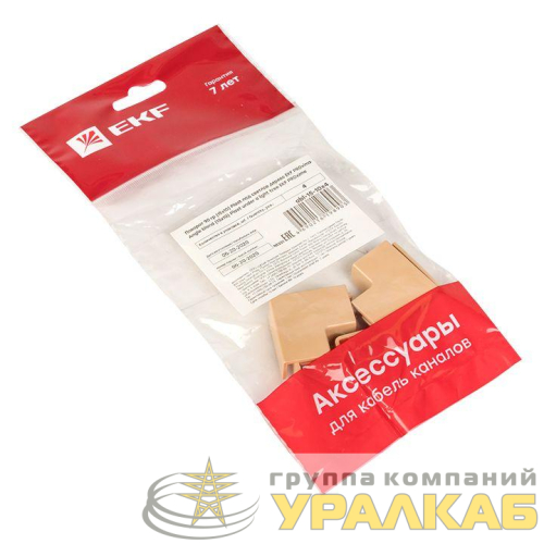 Поворот на 90град. 15х10 под свет. дерево Plast PROxima (уп.4шт) EKF 