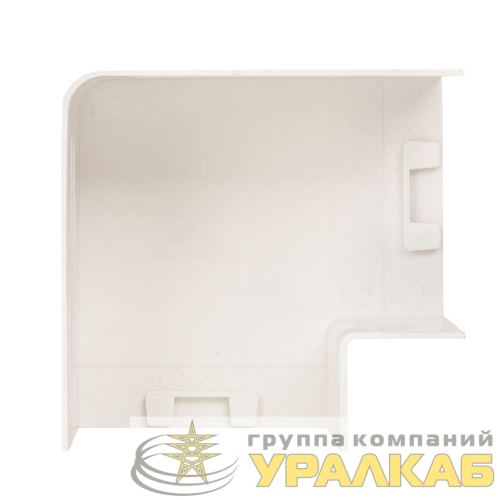 Поворот на 90град. 60х60 бел. Plast PROxima (уп.4шт) EKF 