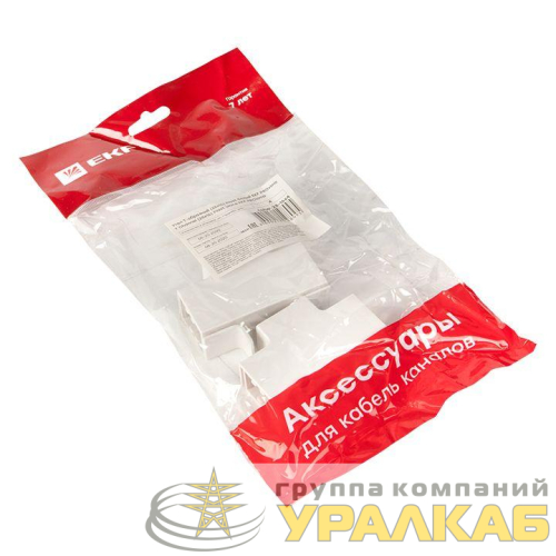 Угол T-образный 25х16 бел. Plast PROxima (уп.4шт) EKF 