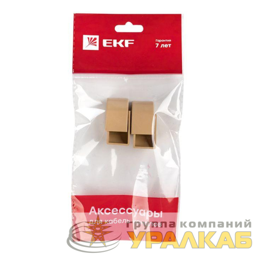 Заглушка 16х16 под свет. дерево Plast PROxima (уп.4шт) EKF 