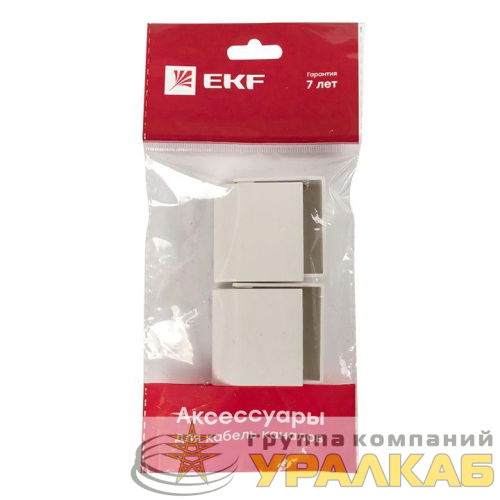 Заглушка 40х16 бел. Plast PROxima (уп.4шт) EKF 