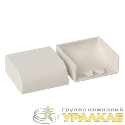 Заглушка 40х16 бел. Plast PROxima (уп.4шт) EKF 