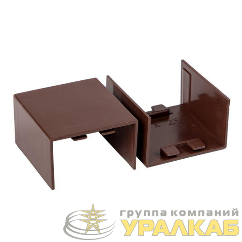 Соединитель 40х25 под темн. дерево Plast PROxima (уп.4шт) EKF 