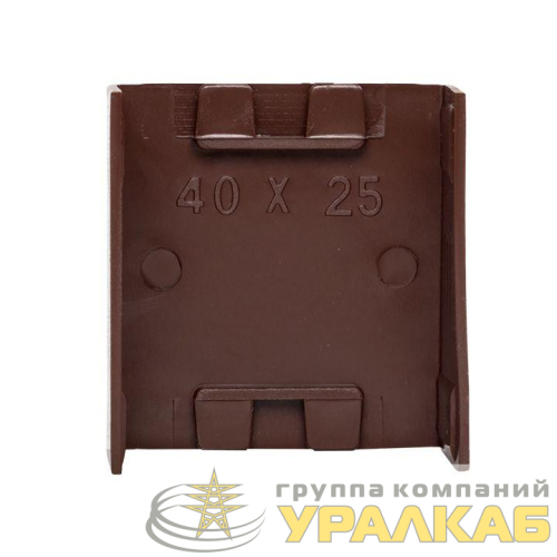 Соединитель 40х25 под темн. дерево Plast PROxima (уп.4шт) EKF 