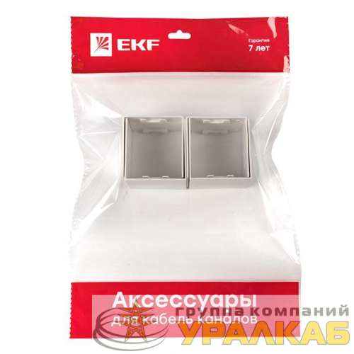 Соединитель 60х60 бел. Plast PROxima (уп.4шт) EKF 