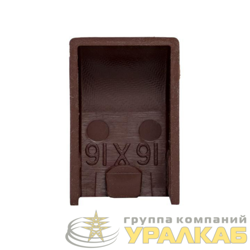 Заглушка 16х16 под темн. дерево Plast PROxima (уп.4шт) EKF 