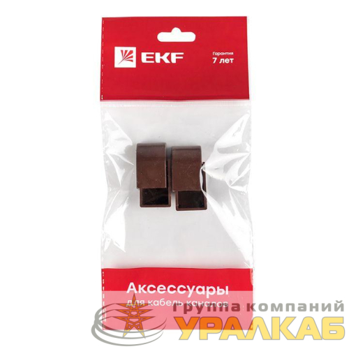 Заглушка 16х16 под темн. дерево Plast PROxima (уп.4шт) EKF 
