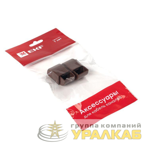 Заглушка 16х16 под темн. дерево Plast PROxima (уп.4шт) EKF 