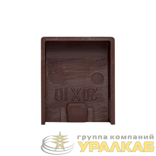 Заглушка 20х10 под темн. дерево Plast PROxima (уп.4шт) EKF 