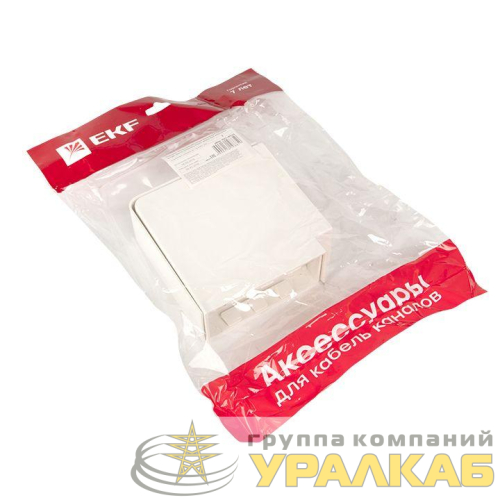 Поворот на 90град. 100х40 бел. Plast PROxima (уп.2шт) EKF 