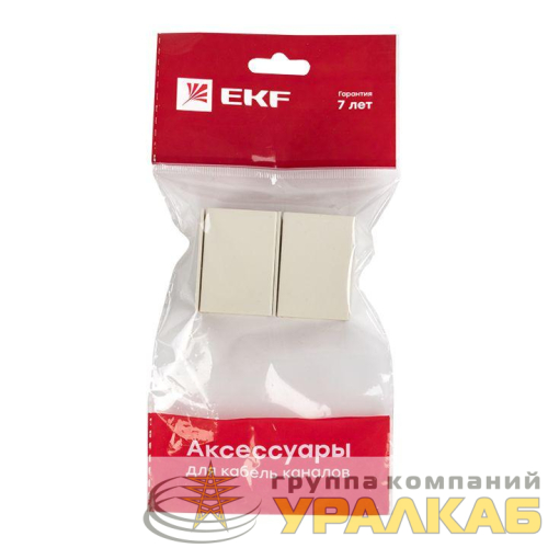Соединитель на стык 25х25 бел. Plast PROxima (уп.4шт) EKF 