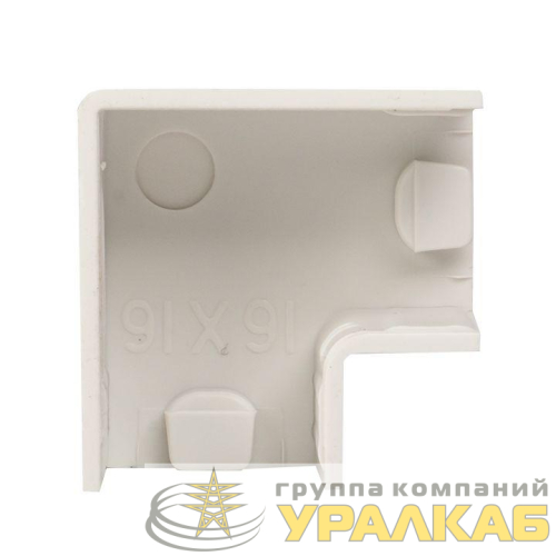 Поворот на 90град. 16х16 бел. Plast PROxima (уп.4шт) EKF 