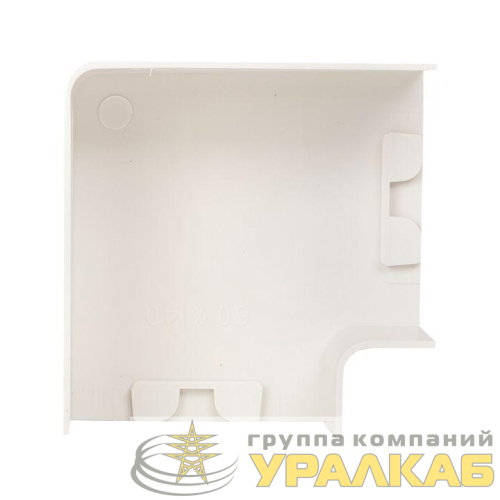 Поворот на 90град. 60х40 бел. Plast PROxima (уп.4шт) EKF 
