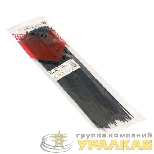 Хомут P6.6 3.6х370 FlexLock стандартный черн. (уп.100шт) PROxima EKF 