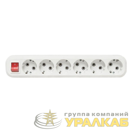 Колодка удлинителя 6-м с заземл. 16А Эксперт 3.5кВт с выкл. PROxima EKF 