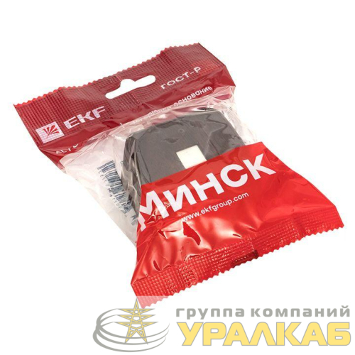 Розетка телефонная 1-м ОП Минск Phone темн. дерево EKF 
