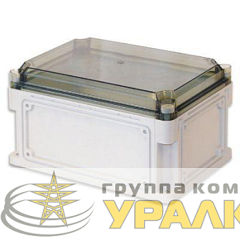 Корпус 300х150х160мм IP67 с прозр. крышкой 35мм с фланцами пластик. DKC 