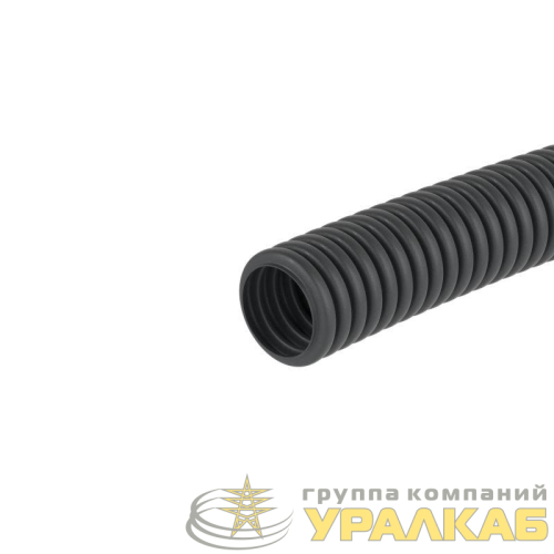 Труба гофрированная ПНД гибкая легкая d32мм без протяжки черн. (уп.25м) DKC 