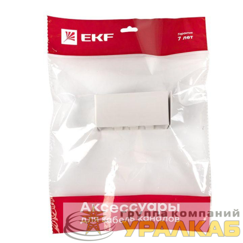 Соединитель на стык 100х40 бел. Plast PROxima (уп.2шт) EKF 