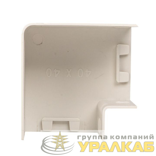 Поворот на 90град. 40х40 бел. Plast PROxima (уп.4шт) EKF 