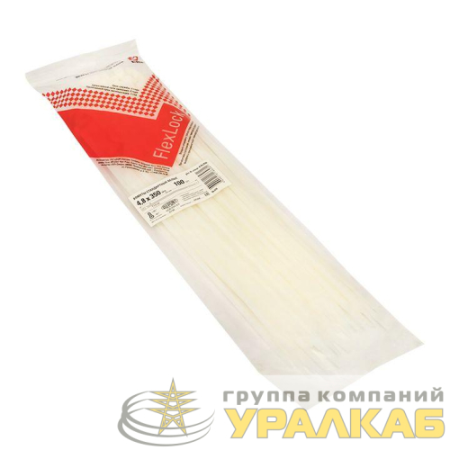 Хомут P6.6 4.8х350 FlexLock стандартный бел. (уп.100шт) PROxima EKF 