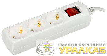 Удлинитель 3х1.5м с заземл. 10А IP20 У03В 2P+PE 250В 3х1 GENERICA 